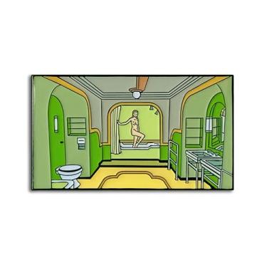 Imagem de Crachá esmaltado The Shining Naked Woman Bathroom Overlook Hotel Horror Movie 3,3 cm, 1.3 Inches, Esmalte, Esmalte
