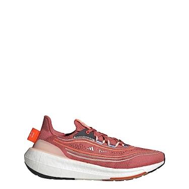 Imagem de adidas Tênis de corrida masculino Ultraboost Light Legacy, Wonder Red/Branco/Wonder Taupe, 39