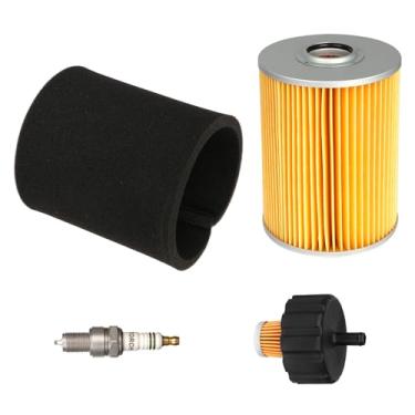 Imagem de Filtro de ar para carrinho de golfe, filtro de ar e pré-filtro Yamha adequado para carrinho de golfe a gás Yamaha G2 G9 G11 1985-1994, kit de ajuste Yamaha com vela de ignição, filtro de combustível