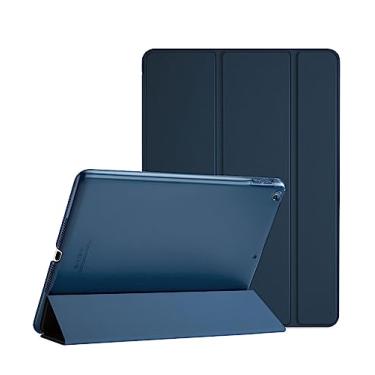 Imagem de ProCase Capa inteligente para iPad de 9,7 polegadas iPad 6ª/5ª geração 2018 2017 (modelo: A1893 A1954 A1822 A1823), capa ultrafina e leve com parte traseira fosca translúcida - azul-marinho
