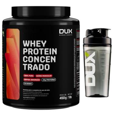 Imagem de Whey Protein Concentrado Dux - 450g - Sabor Chocolate Branco + Coqueteleira Oficial