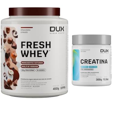 Imagem de Combo Fresh Whey Dux 450g - Sabor Chocolate Belga com Avelã + Creatina 300g