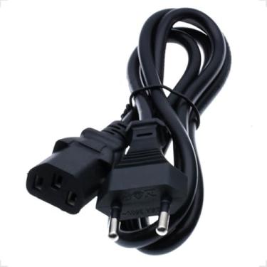 Imagem de Cabo Força Energia Com 120 Cm Para Fonte De Notebook Xbox Pc Impressora Padrão BR