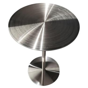 Imagem de Mesa de bar redonda, mesa de aço inoxidável, pub, mesa alta de jantar, mesa de bistrô, mesa de cozinha para quarto, café, restaurante