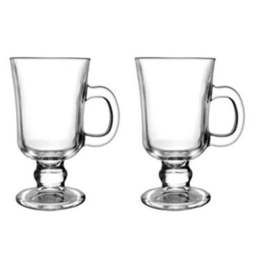 Imagem de Kit Caneca Vidro Café Nespresso Dolce Gusto 220ml - UtilBazar