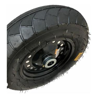 Imagem de Roda Com Pneu Reforçada Para Carga Carrinho Carriola 200kg 350x8 Com R