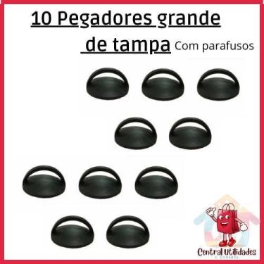 Imagem de Pegador Puxador de Tampa de Panela kit com 10 unidades de pomel cesta 