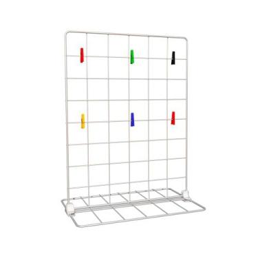 Imagem de Memory Board de Mesa Painel de Fotos Tela Aramada 30x40 Branco com Pre