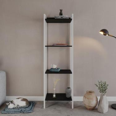 Imagem de Estante para Livros Industrial Aço Multiuso 4 Prateleiras 146cmx45cm A