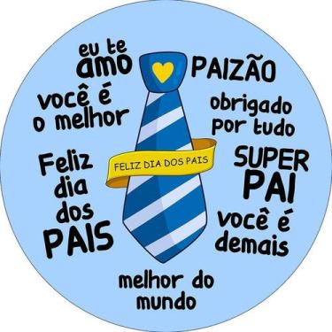 Imagem de Painel De Festa Redondo 1,50x1,50 - Dia dos Pais Gravata Desenho 002 -