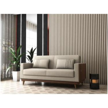 Imagem de Sofá-cama 3 Lugares Casal Reclinável Linho Matrix Esther, Areia, 3