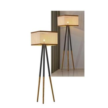 Imagem de Luminária De Chão Abajur Quarto/sala Tela Indiana - Jac Decor, Luminár