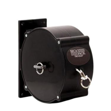 Imagem de Varal Seca Facil Preto de Parede Recolhivel Retrátil para Roupas 30m T