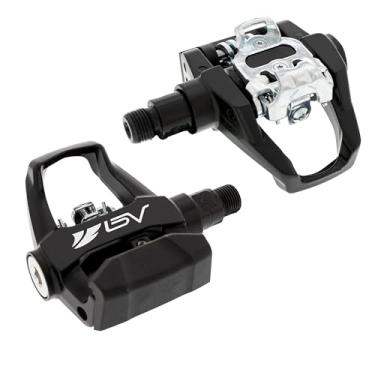 Imagem de BV Pedais duplos de 2,5 cm compatíveis com Shimano SPD e Look Delta- MTB/Spin/Interno/Exercício compatíveis com Peloton