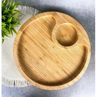 Imagem de Gamela com Divisórias em Bambu 33x33cm - Mor