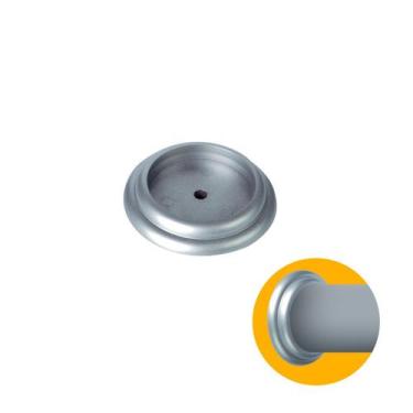 Imagem de Ponteira Para Tubo de 25mm Na Cor Prata - Mark, Acabamento Para Tubo, 