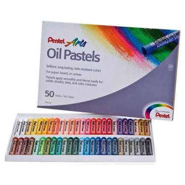 Imagem de Giz Pastel  Phn50 - Oleoso 50 Cores Pentel