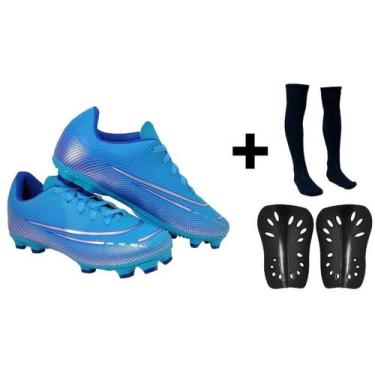 Imagem de Chuteira Campo Adulto Juvenil 200 Nova Travas Gramado Futebol Uzze + R