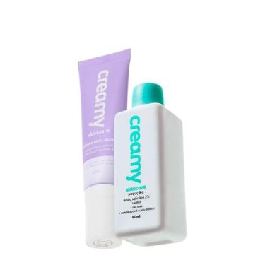 Imagem de Kit Creamy Ácido Salicílico Solução Tônica Antiacne e Anti-Aging Redut
