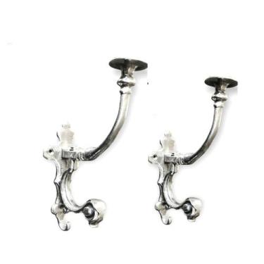 Imagem de Kit Gancho Chapeleiro Cabideiro Toalheiro 4 Unidade aluminio - Fundite