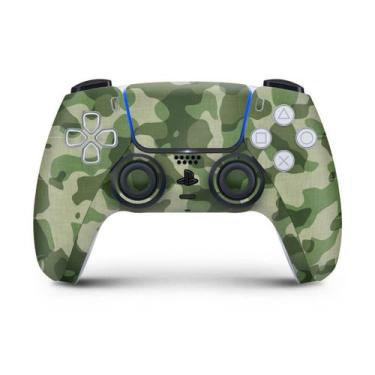 Imagem de Adesivo Compatível PS5 Controle Playstation 5 Skin - Camuflado Verde -