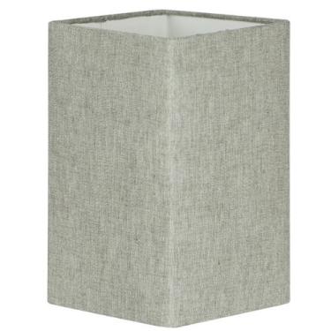 Imagem de Cúpula Quadrada de Abajur Tecido Cinza Escuro 12x20cm - MARRYLUZ