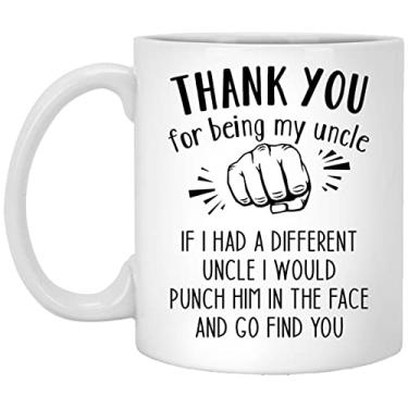 Imagem de Caneca de café engraçada Thank You For Being My Uncle Dia dos Pais para tio Pai Marido 325 ml