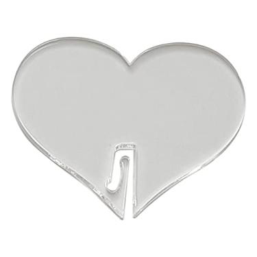 Imagem de MEYA 30 peças de cartões de champanhe, cartões de acompanhantes de vinho de acrílico transparente, parede de champanhe - etiquetas de nome de bebida (coração)