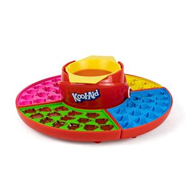 Imagem de Nostalgia Máquina elétrica de goma Kool-Aid com 4 moldes de silicone, base aquecida e panela de derretimento para mistura de gelatina, vermelho