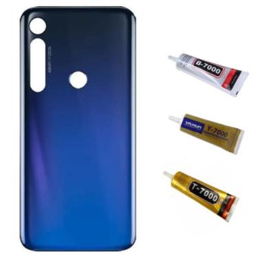 Imagem de Tampa Traseira Para Moto G8 Plus Xt2019-2 Azul Cola 110ml