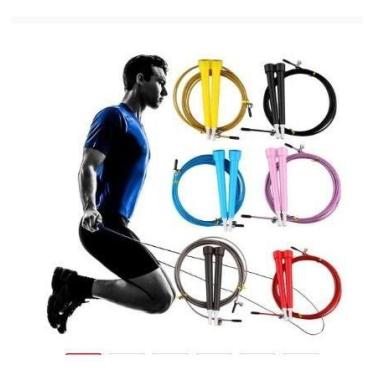 Imagem de Corda De Pular  Cabo De Aço Rolamento exercício funcional Speed Rope -