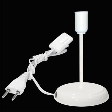 Imagem de Luminária de Mesa Abajur Classic Branco Use Lâmpada E27 LED - Jota Ilu