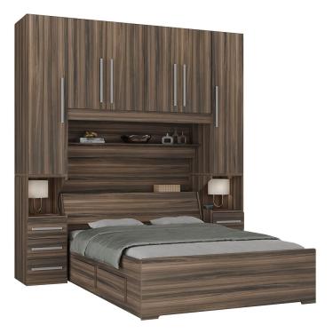 Imagem de Guarda-roupa de Casal com Cama Bau Queen Size Embutida 1220 San Remo