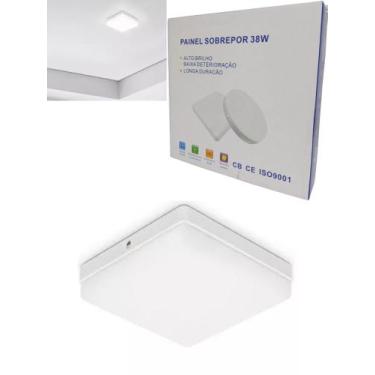 Imagem de Luminária Plafon Led Borda Infinita 38W Sobrepor Quadra Bvolt Frio 650