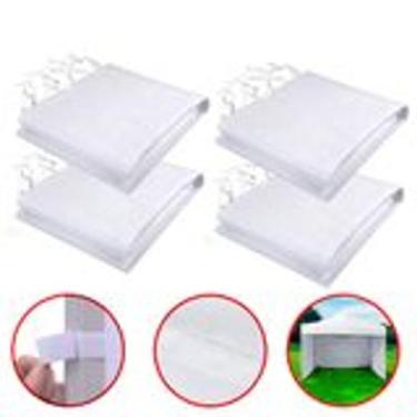 Imagem de 4 Laterais De Fechamento Branca 3x1,80 Metros Para Tenda 3x3 - BRN COM