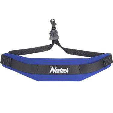 Imagem de Neotech Alça de pescoço de gancho giratório para saxofone acolchoada para soprano barítono alto tenor – (regular, azul royal) - Feito nos EUA