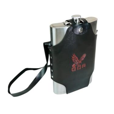 Imagem de CANTIL DE INOX COM CAPA EM COURO SINTÉTICO E ALÇA ESTAMPA FENIX GDR 1800ML
