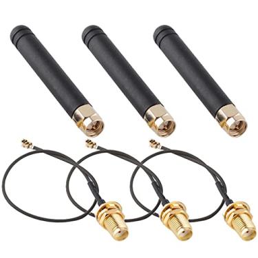 Imagem de Wishiot 3 peças de antena LoRa 915 MHz 2dBi U.FL IPEX para conector SMA para placa Lora ESP32 Lora32u4 II WiFi Lora32 10 cm