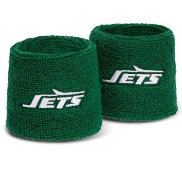 Imagem de Franklin Sports Pulseiras New York Jets NFL - Pulseiras com logotipo do time NFL juvenil - Ótimo para fantasias e uniformes - Par de pulseiras