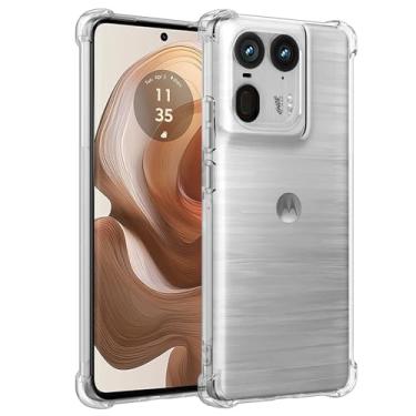 Imagem de Wanyuexes Capa para Motorola Edge 50 Ultra/para Moto X50 Ultra 5G XT2401-2, capa de telefone TPU transparente macia e transparente, protetora à prova de choque para Motorola Edge 50 Ultra 5G