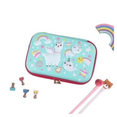 Imagem de Estojo De Lápis Infantil Com Desenho De Unicórnio Futebol Menino Menina 3D Escolar Multiuso (Unicórnio Tiffany)