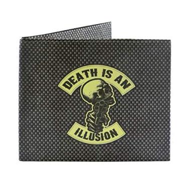 Imagem de SUPERVEK Carteira dobrável fina de papel para homens e mulheres | Suporte de notas de cartão de crédito vegano minimalista masculino | Slimfold EDC masculino, Mortal Illusion, Regular