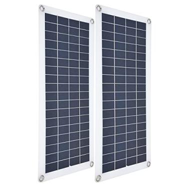 Imagem de Kit de Painel Solar, Kit de Painel Solar RV Com Controlador 30A Módulo Fotovoltaico Monocristalino de Alta Eficiência Painel Solar 2x10W para Carregamento de Emergência de Barco RV