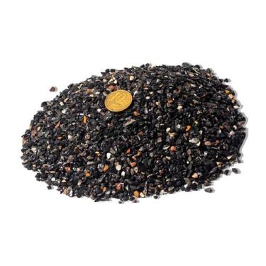 Imagem de 01 Kg Ônix Preto Rolado Granulado Tipo Areia 1 a 4mm Tipo B - Cristais