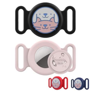 Imagem de Case para Airtag Pet Coleira Gato Cachorro a Prova de Água Impermeável Capa Protetora Silicone Air tag (PRETO)