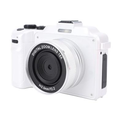 Imagem de Câmera Digital 4K de 64MP, Câmeras Sem Fio de 3,0 '' Com Lente Dupla Apontar e Disparar para Fotografia Foco Automático Anti Vibração Câmera Compacta Portátil de Gravação de Viagem