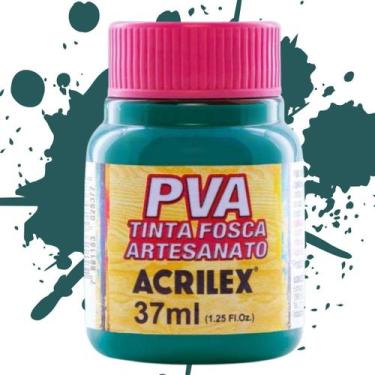 Imagem de Tinta PVA Fosca para Artesanato Acrilex Cores Frias 37ml - 03240, VERD