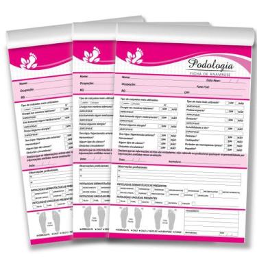 Imagem de Bloco Podologia Ficha de Avaliação Podóloga Super Prático - Sonar
