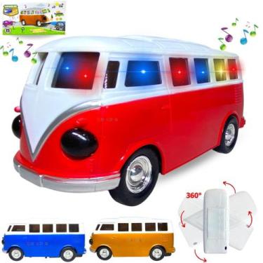 Imagem de Carrinho Kombi C/ Som E Luz Bate E Volta E Gira 360º Perua - Europio, 