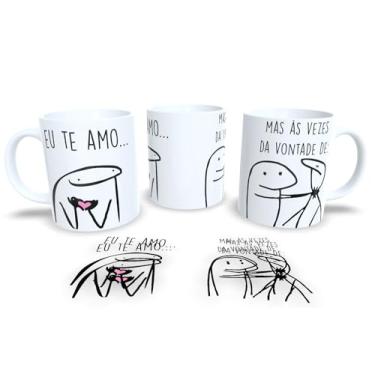 Imagem de Caneca de Porcelana Personalizada Bolinhas Frases Divertidas e Deboche (Eu te amo)